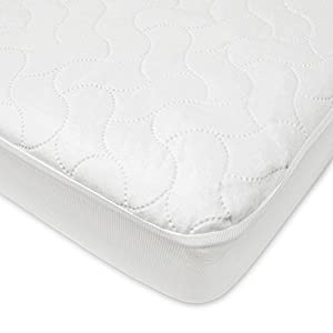 Waterproof Crib Mattress Protector - White, Size Crib, 27.25 in. W x 51 in. L x 6 in. H, Cotton | The Company Store